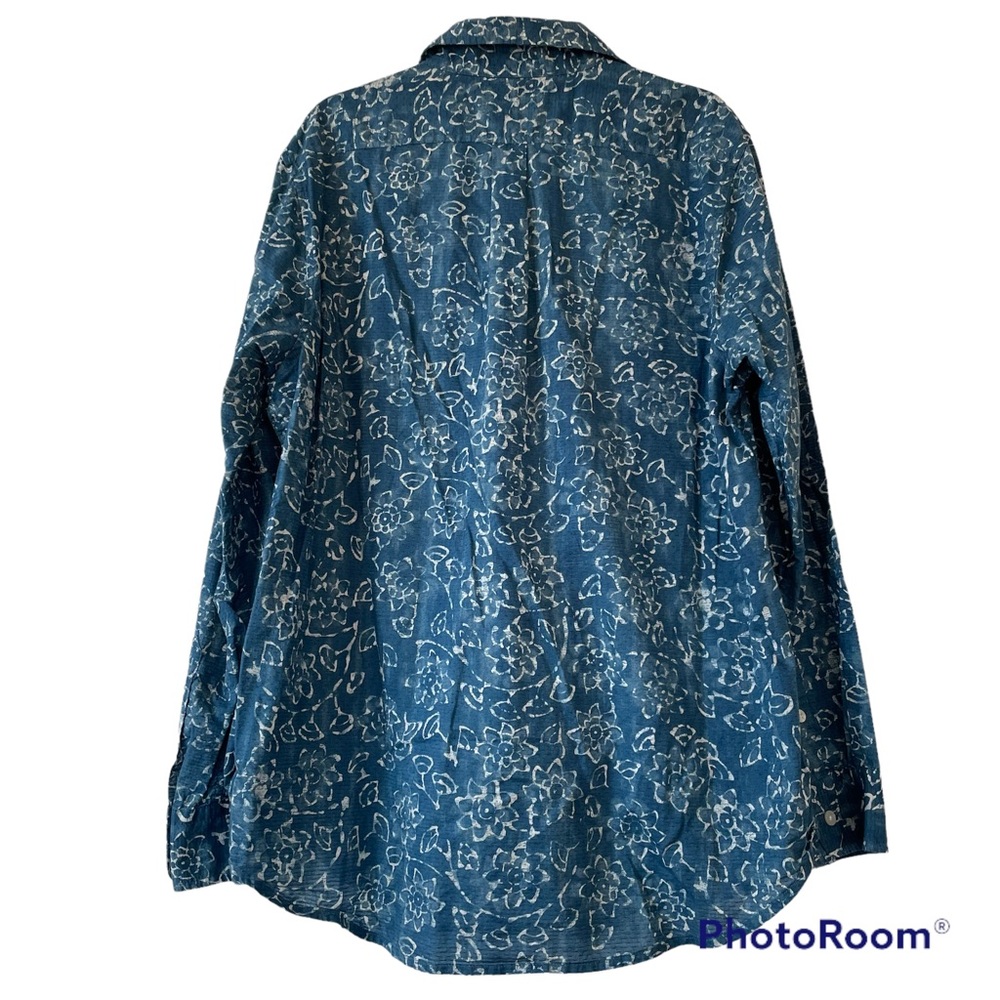Lauren Ralph Lauren Denim Blue Floral Top - Picture 4 of 10